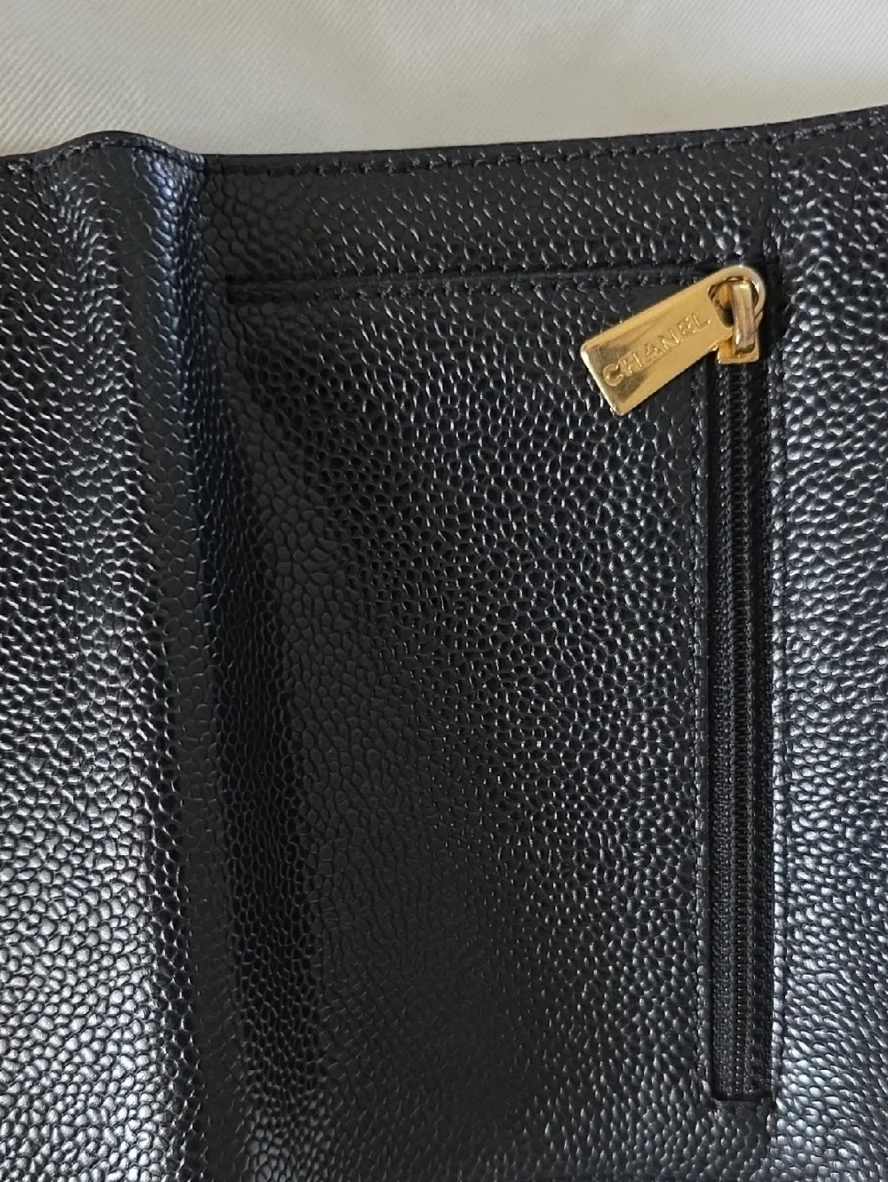 CHANEL Black Quilted Caviar Leather Card Case Wallet - Picture 7 of 11